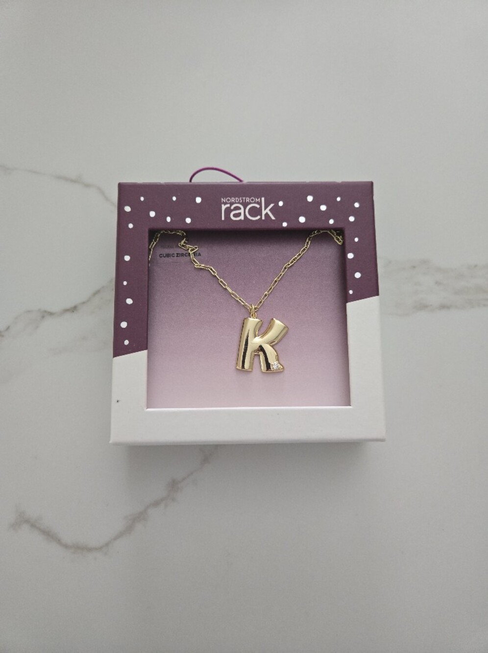 Nordstrom Kids Gold 'K' Initial Necklace